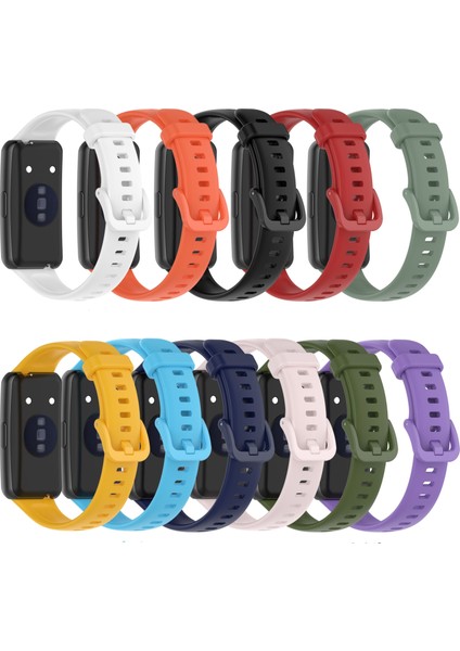 Huawei Band 7 Beyaz Için Silikon Izle Band