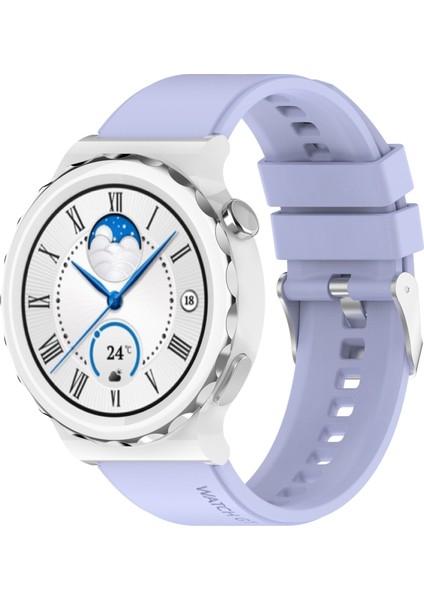 Huawei Için Silikon Izle Band Gt Gt 3 Pro 43MM 20MM Mor