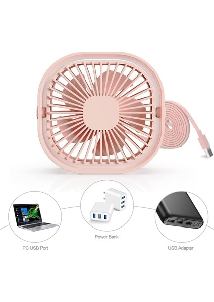 Mini USB Masa Fanı 3 Hızlı Powered Soğutma Fanı (Yurt Dışından)