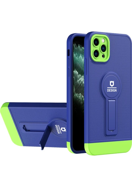 Iphone 11 Pro Max Blue+Green Için Tpu+Pc Kılıfı