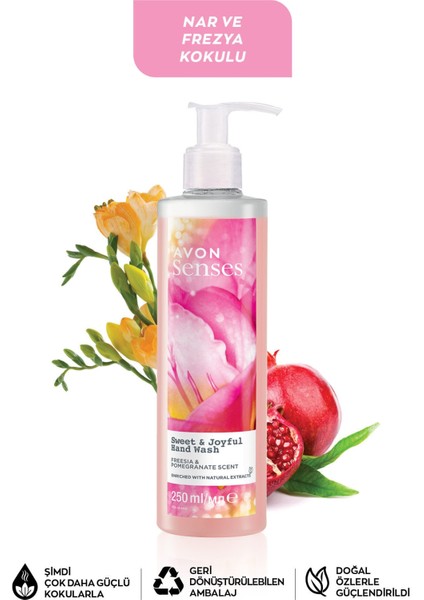 Senses Sweat & Joyful Frezya ve Nar Kokulu Sıvı El Sabunu 250 Ml.
