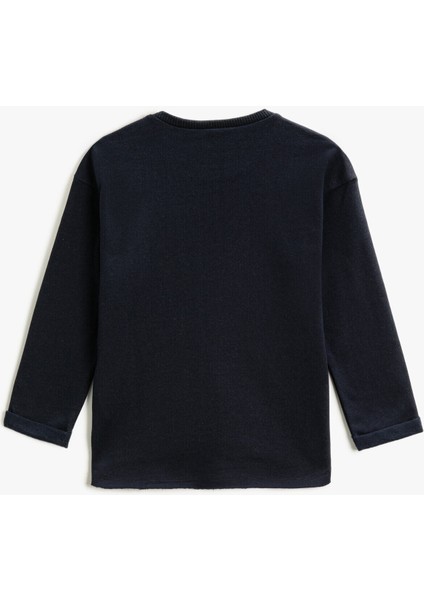 Uzun Kollu Basic Sweatshirt Pamuklu Bisiklet Yaka fiyatları