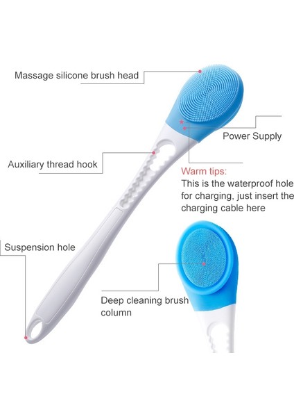 Ectric Ayarlanabilir Banyo Büyücü Uzun Saplı Banyo Fırçası Pembe modelleri