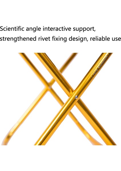 Dış Mekan Alüminyum Alaşım Katlanır Sandalye Altın