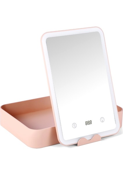 FD001 LED Karartma Makyaj Aynası Romantik Pembe
