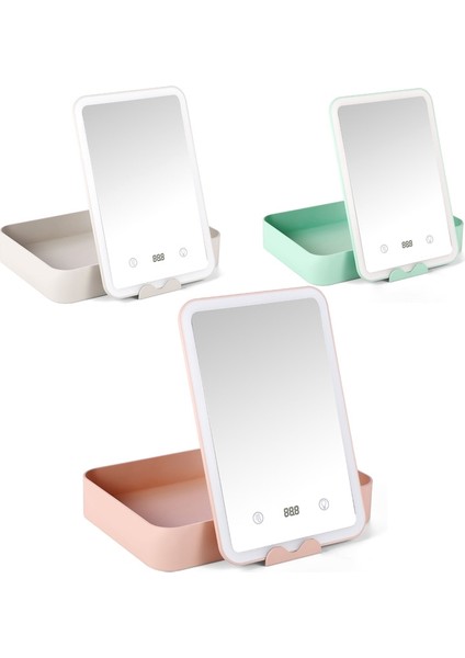 FD001 LED Karartma Makyaj Aynası Romantik Pembe modelleri