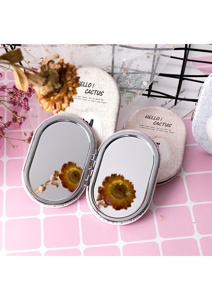 Taşınabilir Kozmetik Ayna Taze Kaktüs Küçük Ayna Pembe Kırmızı fiyatları