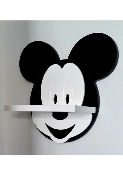 Mickey Mouse Çocuk Odası Rafı Siyah - Beyaz modelleri