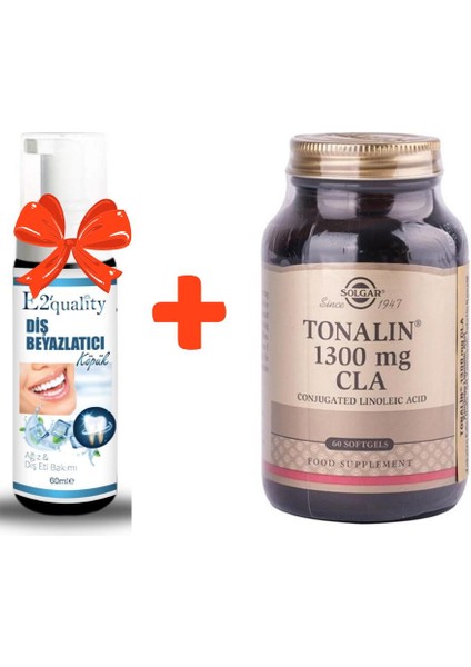 E2'quality Diş Beyazlatıcı Köpük + Solgar Tonalin Cla 1300MG 60 Kapsül