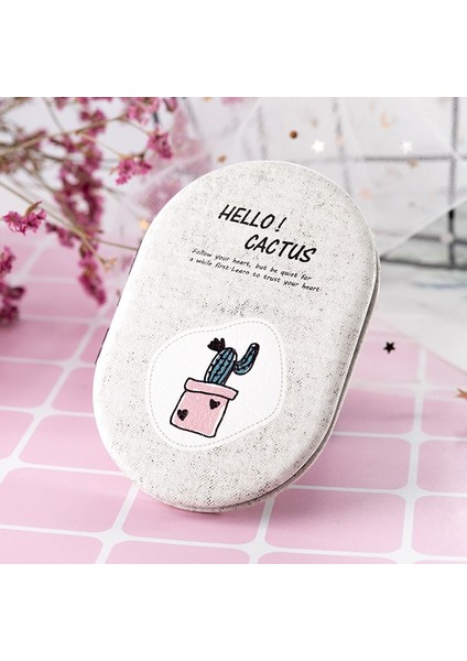 Taşınabilir Kozmetik Ayna Taze Kaktüs Küçük Ayna Pembe Kırmızı fırsatları