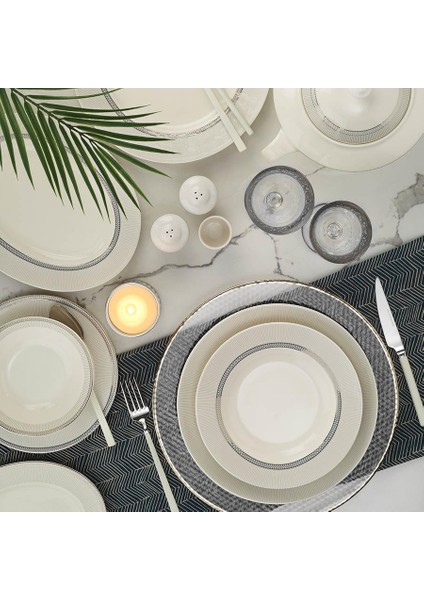 Bone Kalipso 62 Parça 12054 Desenli Yemek Takımı