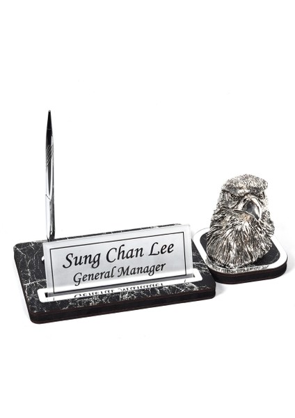 Mermer Desenli Deri Kartal Büst Set Ofis Dekoru Masa Isimlik fiyatları