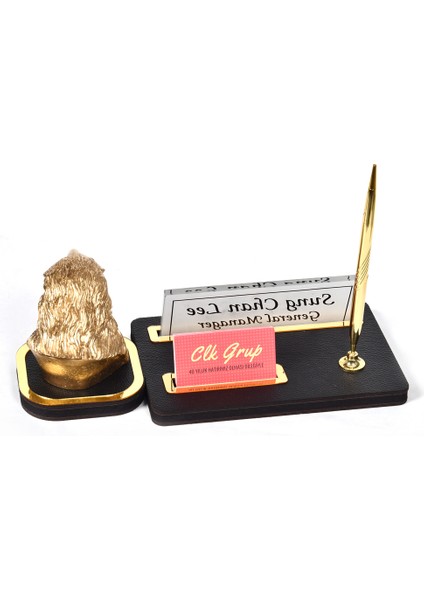 Mermer Desenli Deri Kartal Büst Set Ofis Dekoru Masa Isimlik modelleri