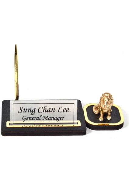 Mermer Desenli Deri Oturan Aslan Set Ofis Dekoru Masa Isimlik fiyatları