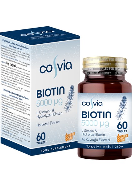 Biotin 5000 Mcg. L-Sistein, Hidrolize , At Kuyruğu Ekstresi