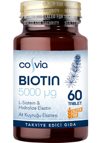 Biotin 5000 Mcg. L-Sistein, Hidrolize , At Kuyruğu Ekstresi