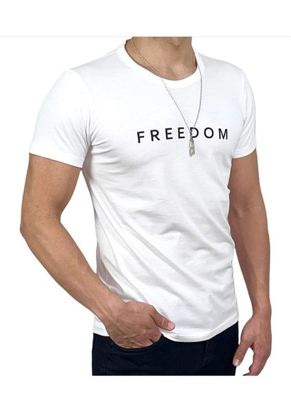 Freedom Baskılı T-Shirt