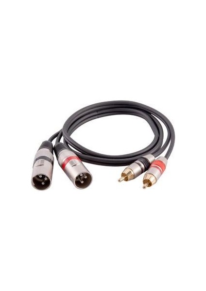 2 Rca Erkek-2 Xlr Erkek Kablo 1 Metre