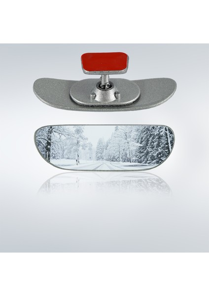Ova 2 Yapıştırmalı Universal Iç Dikiz Aynası 13X4 cm Gri