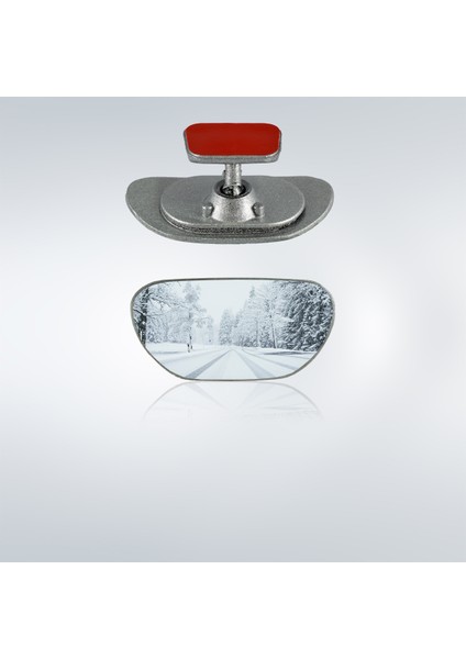 Ova 1 Yapıştırmalı Universal Iç Dikiz Aynası 9x4 cm Gri
