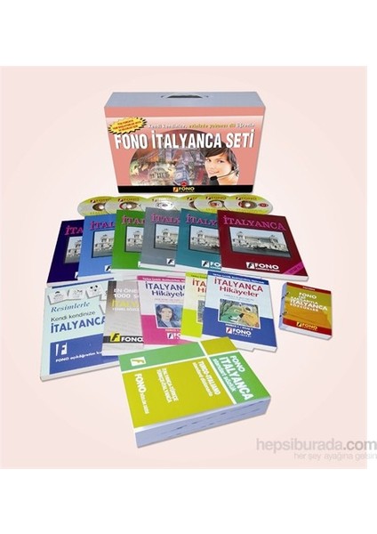 Fono İtalyanca Seti (13 Kitap+6 Cd)