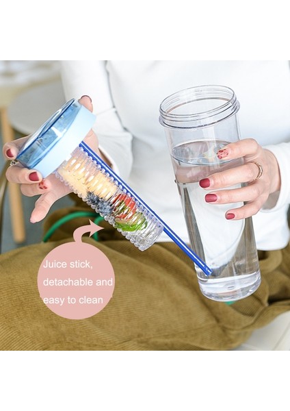 2 Adet Taşınabilir Plastik Su Bardağı, 800 ml. Pembe (Yurt Dışından)