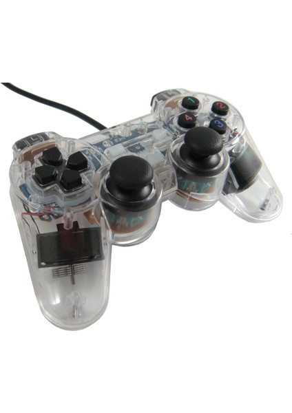 GP809 Analog USB PC Uyumlu Gamepad (Şeffaf)