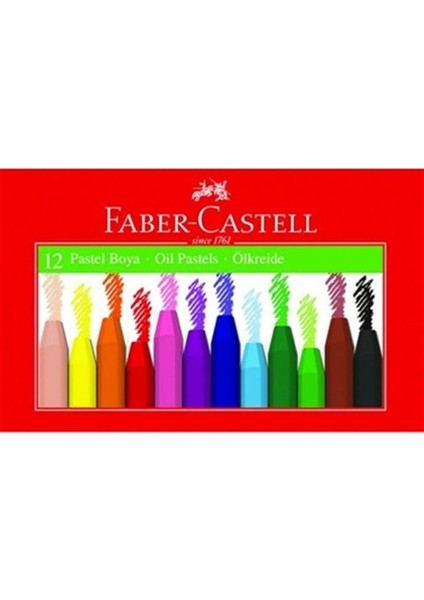 12 Renk Pastel Boya Karton Kutu Pastel Boya