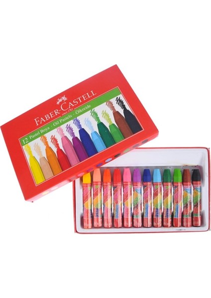 12 Renk Pastel Boya Karton Kutu Pastel Boya