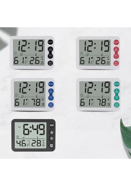 187-CLK1124WB Büyük Ekran Alarm Zamanlayıcı Sıcaklık Nem Ölçer (Yurt Dışından) fiyatları