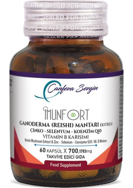 İmunfort Ganoderma (Reishi) Mantarı Ekstresi Çinko Selenyum Koenzim Q10 Vitamin B Karışımı
