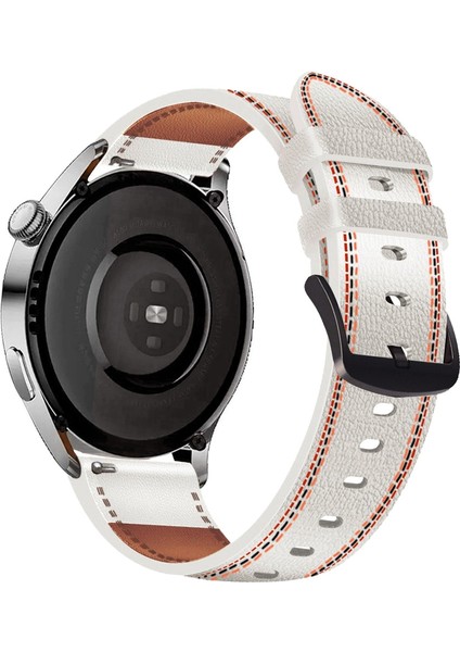 Huawei İçin Orijinal Deri İzle Band Gt 3 46 mm. Beyaz (Yurt Dışından)