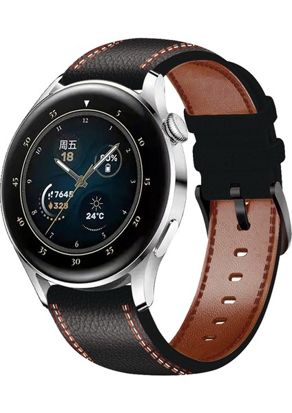 Huawei İçin Orijinal Deri İzleme Grubu Gt 3 46 mm. Siyah (Yurt Dışından)