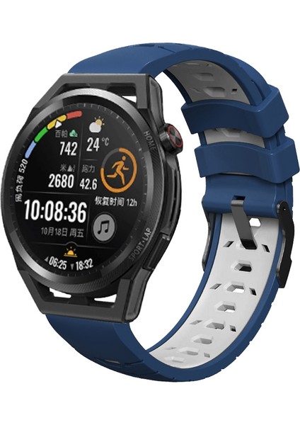 Huawei İçin Silikon Saat Grubu Gt Runner Midnight Beyaz (Yurt Dışından)