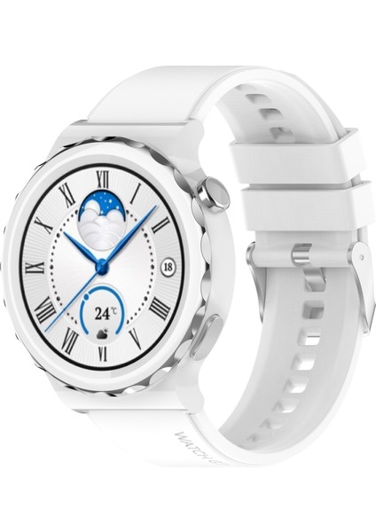 Huawei İçin Silikon İzle Band Gt Gt 3 Pro 43 mm. 20 mm. Beyaz (Yurt Dışından)