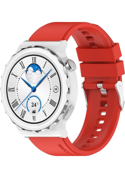 Huawei İçin Silikon İzle Band Gt Gt 3 Pro 43 mm. 20 mm. Kırmızı (Yurt Dışından)