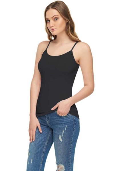 Kadın Likralı Ip Askılı Atlet 3'lü Paket