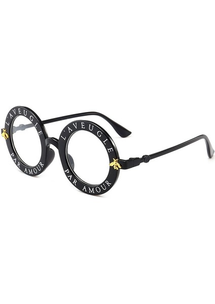 Alev Güneş Gözlüğü Altın Çerçeve Şeffaf Mor Lens (Yurt Dışından)