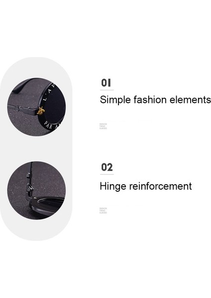 Alev Güneş Gözlüğü Altın Çerçeve Şeffaf Mor Lens (Yurt Dışından)