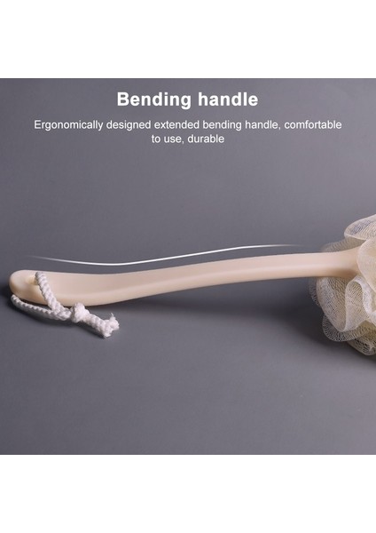 Uzun Saplı Asılı Yumuşak Örgü Arka Gövde Banyo Duş Fırçası Bej (Yurt Dışından) modelleri