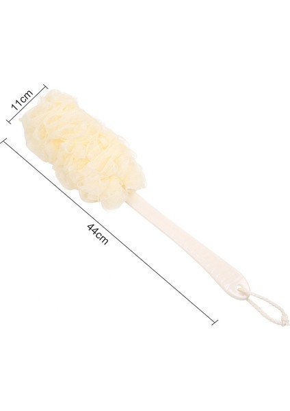 Uzun Saplı Asılı Yumuşak Örgü Arka Gövde Banyo Duş Fırçası Bej (Yurt Dışından) fırsatları