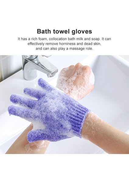 5 Adet Banyo Peeling Büyücü Büyücü Ovma Eldivenleri Kırmızı (Yurt Dışından)