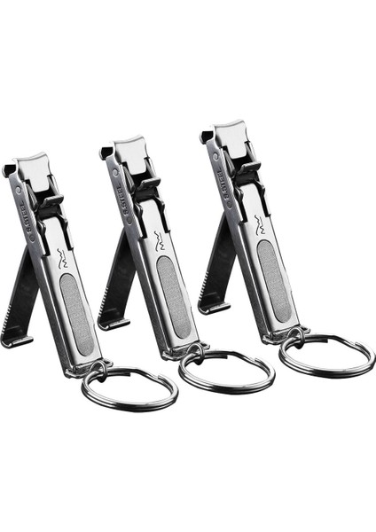 3 Pcs Paslanmaz Ste Katlanır Tırnak Makası Gümüş (Yurt Dışından)