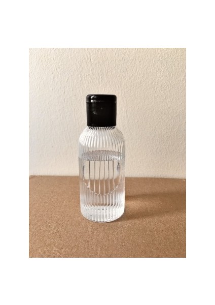 50 ml Siyah Fliptop Kapak DNZ21 Özel Tasarım Dezenfektan-Kolonya-Parfüm Boş Şişesi