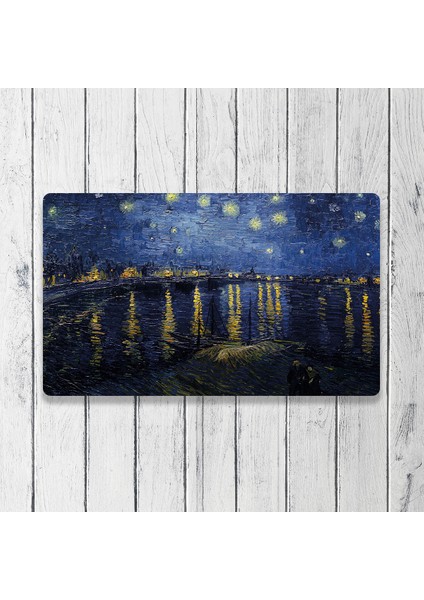 Van Gogh Yıldızlı Gece 2 Dijital Baskılı 50X70CM Dekoratif Çok Amaçlı Iç ve Dış Kapı Paspası