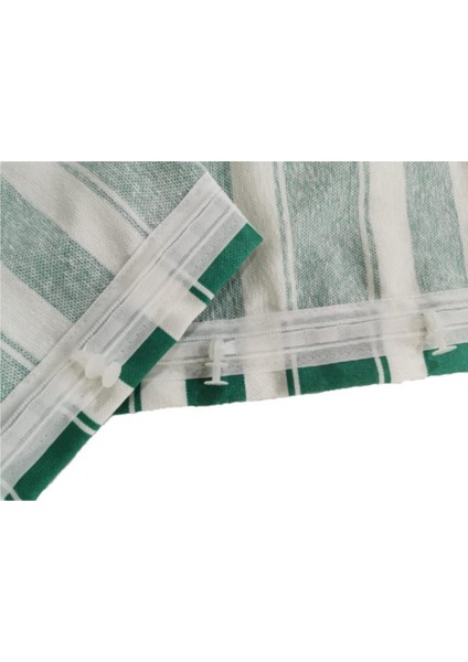 Yeşil Beyaz Çizgili 150X250 cm Balkon Perdesi, Balkon Çadır Brandası, Balkon Güneşlik fırsatları