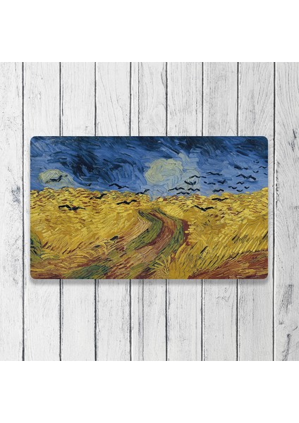 Van Gogh Tarlada Kargalar Dijital Baskılı 50X70CM Dekoratif Çok Amaçlı Iç ve Dış Kapı Paspası