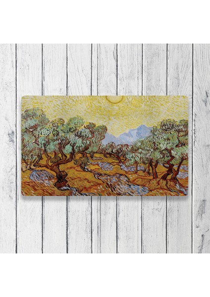 Van Gogh Zeytin Ağaçları Dijital Baskılı 50X70CM Dekoratif Çok Amaçlı Iç ve Dış Kapı Paspası