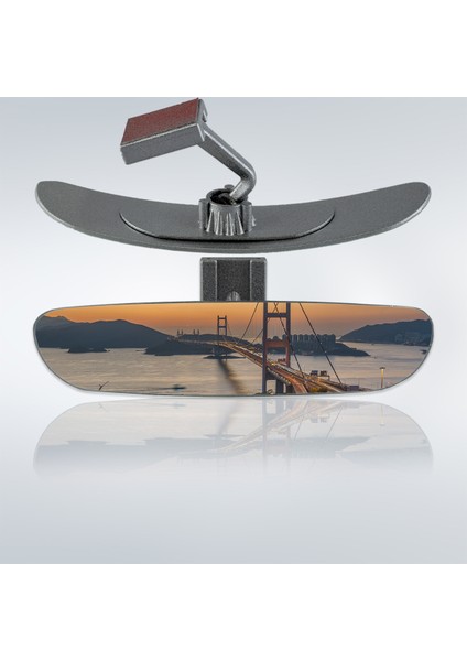 Ova 5 Eğik Kollu Universal Iç Dikiz Aynası 24X5 cm Gri