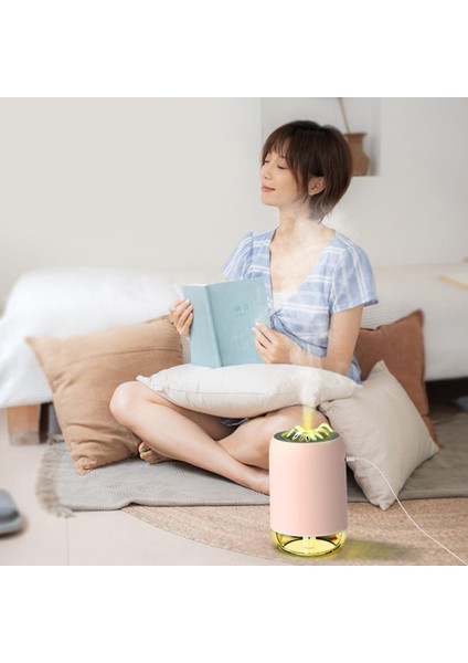 260ML Ev Araba Su Nemlendirici Romantik Yumuşak Işık USB Aromaterapi Makinesi Pembe (Yurt Dışından) modelleri